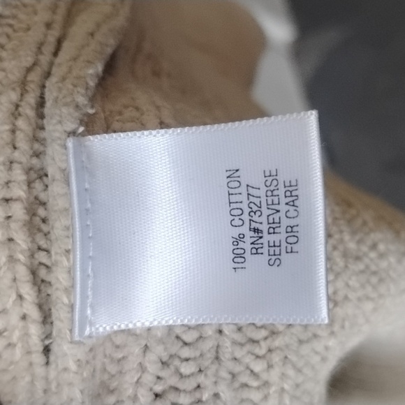 SONOMA 100% COTTON Beige Ribbed Knit Sweater Sz L - Picture 3 of 7